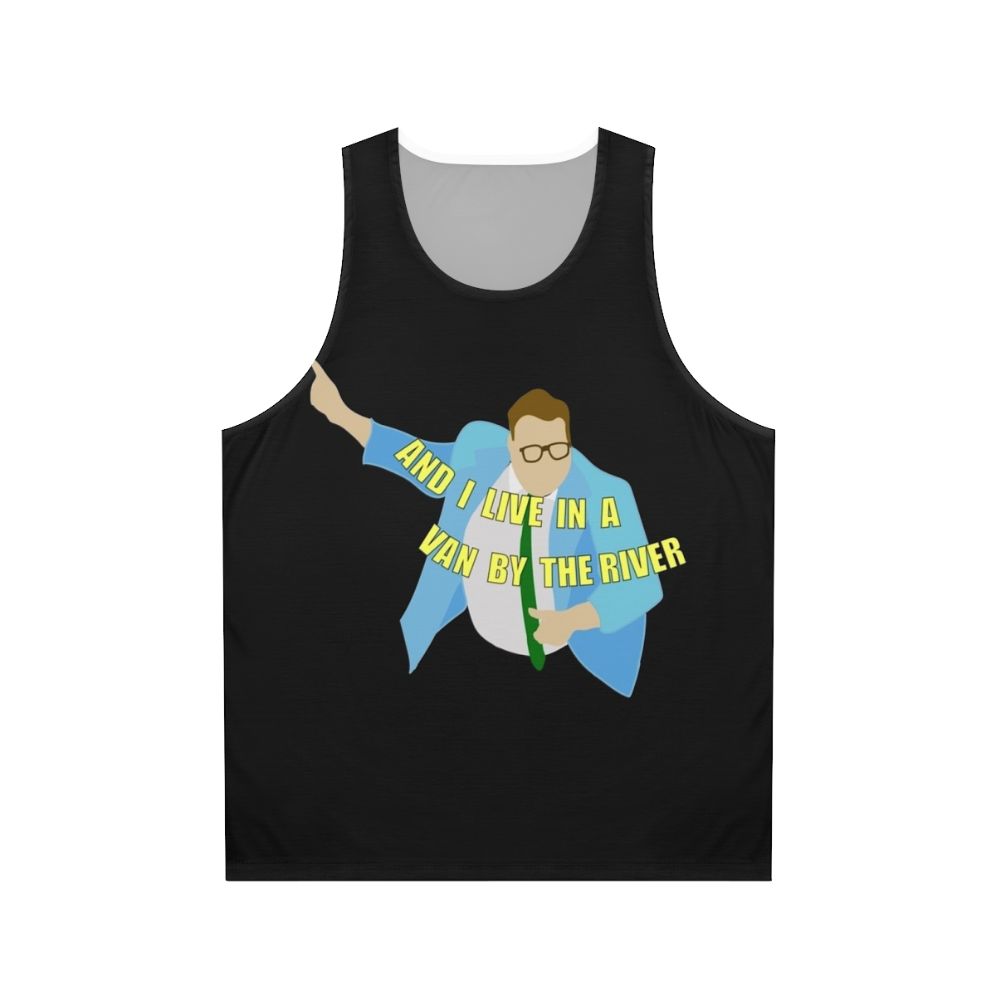 Unisex Chris Farley "I Live In A Van By The River" Tank Top