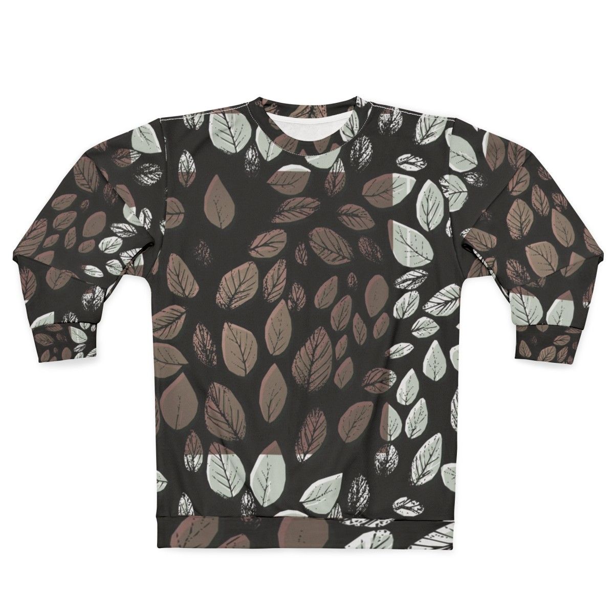 Leaves Desaturated Pattern Sweatshirt