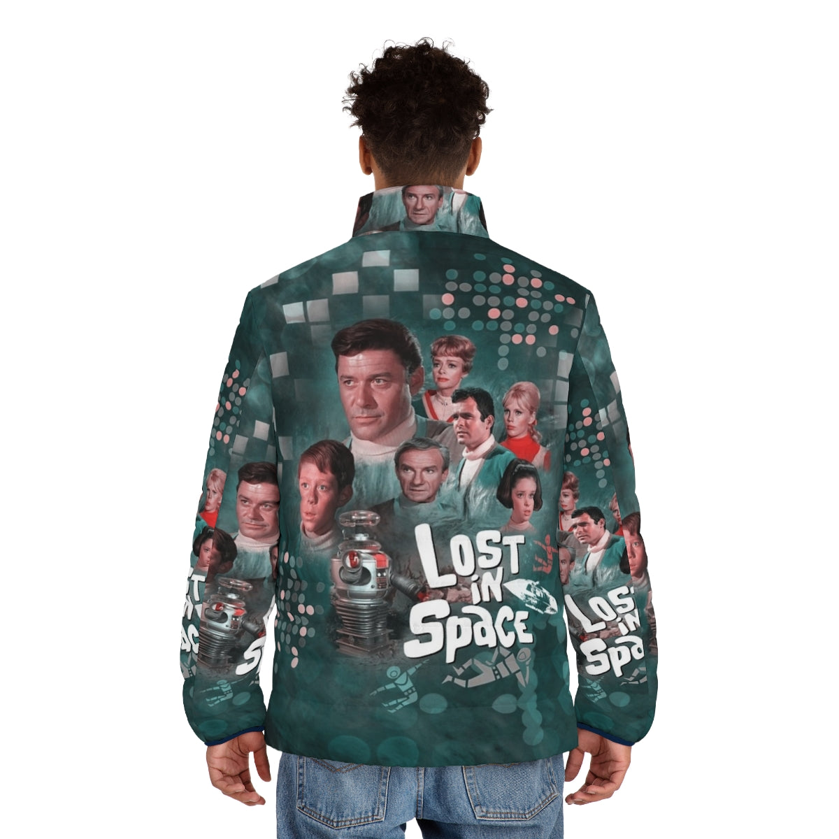 Lost In Space Puffer Jacket 2 - Retro sci-fi inspired fashion with a modern twist - men back