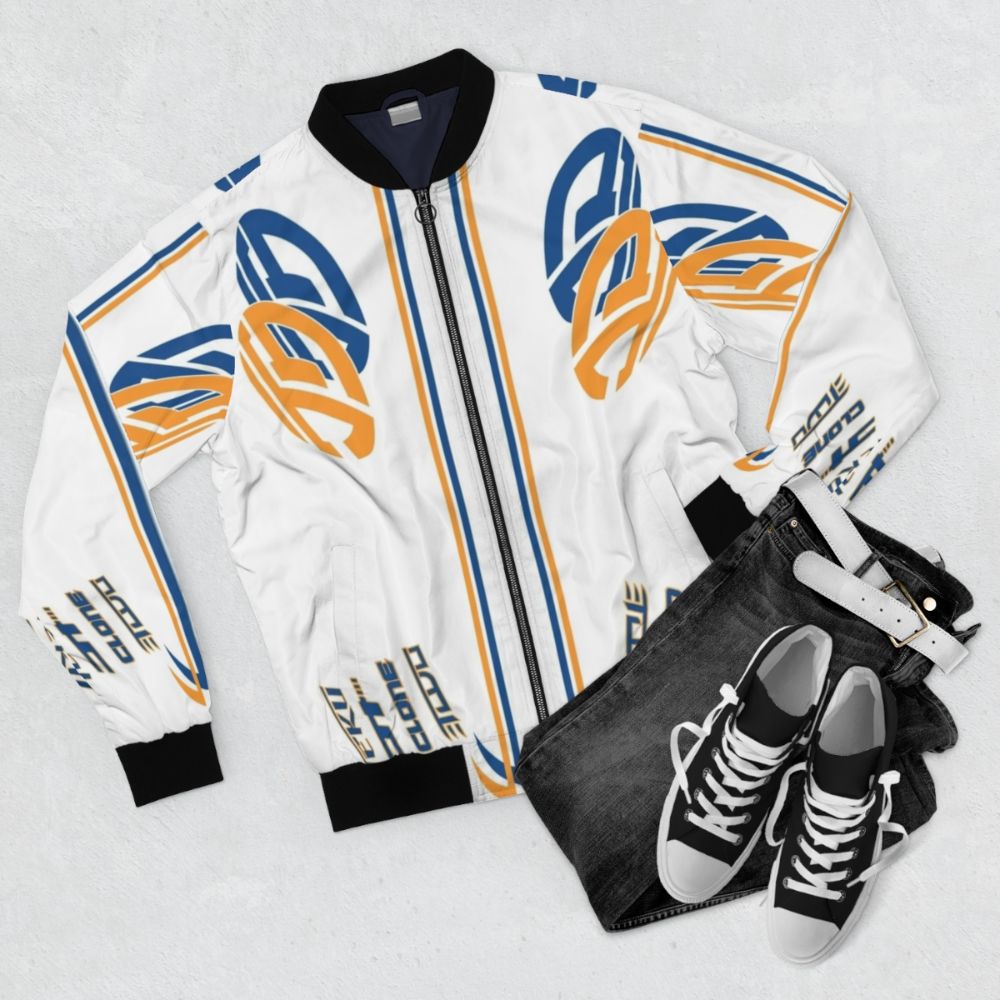 Bassline Bomber Jacket featuring Hot Wheels Acceleracers design - Flat lay