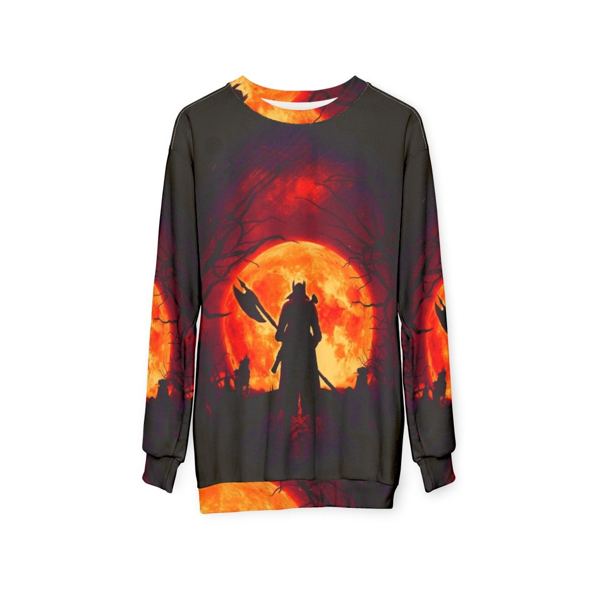 Bloodborne Blood Moon Sweatshirt - hanging