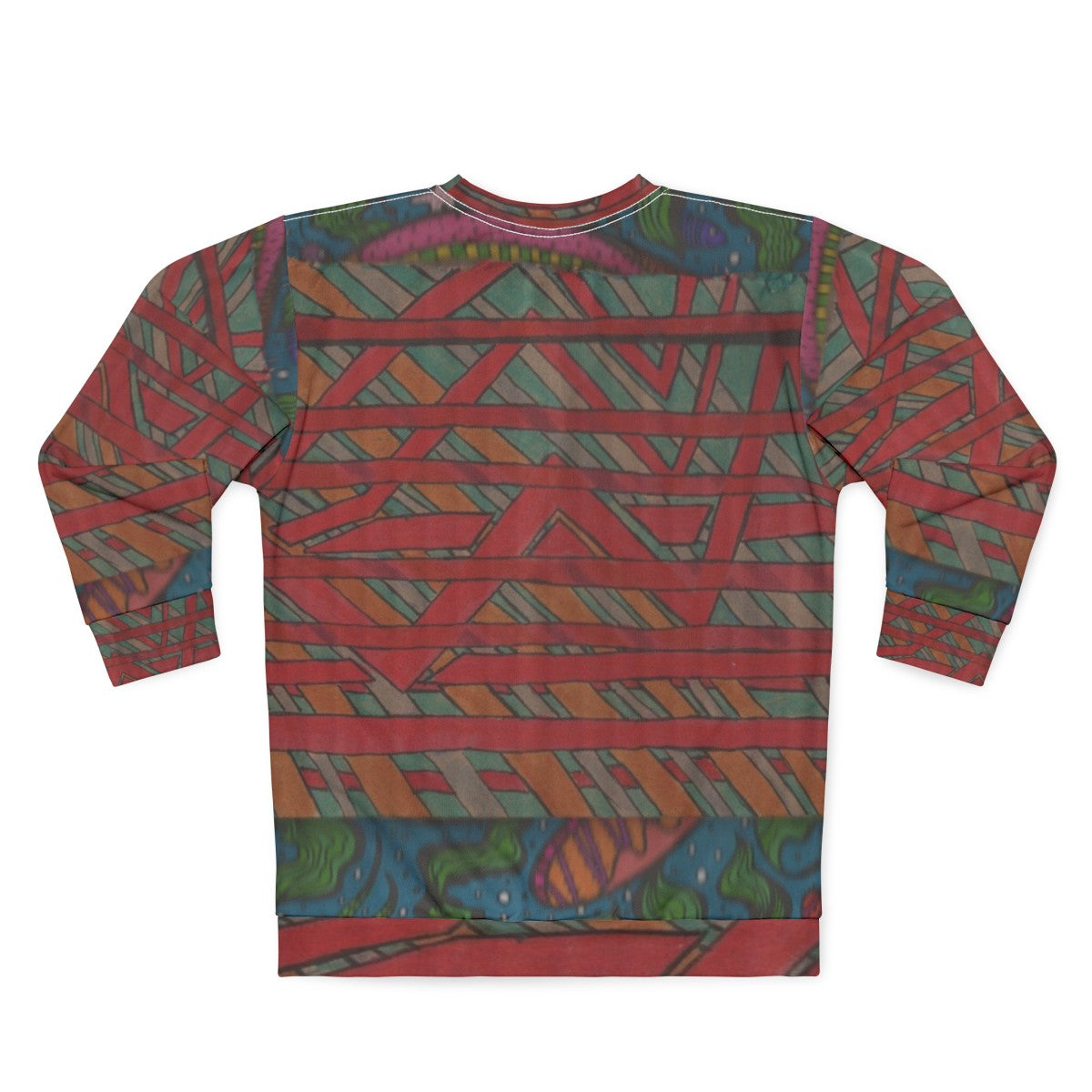 Not Smooth Jazz' graphic sweatshirt with abstract, experimental design - Back