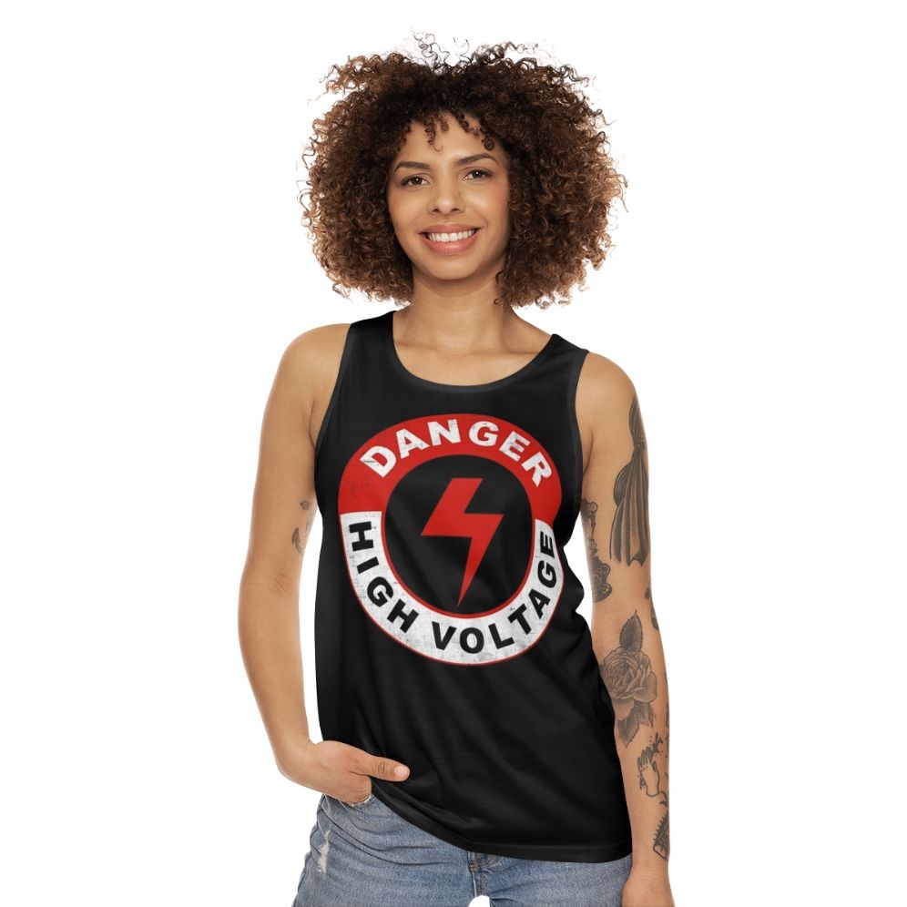 Unisex Danger High Voltage Tank Top - women