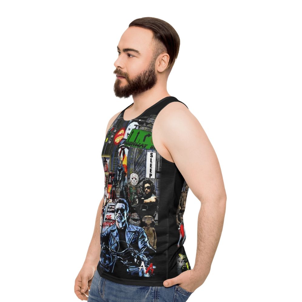 Retro 80s unisex tank top - men side