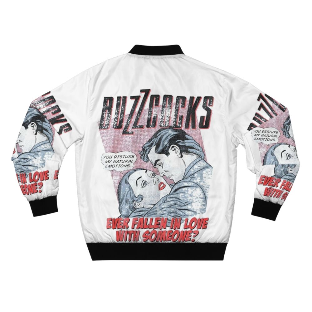 Buzzcocks punk-inspired bomber jacket with Ever Fallen in Love design - Back