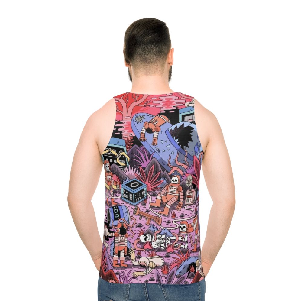 Chaos Unisex Sci-Fi Spaceman Tank Top - men back