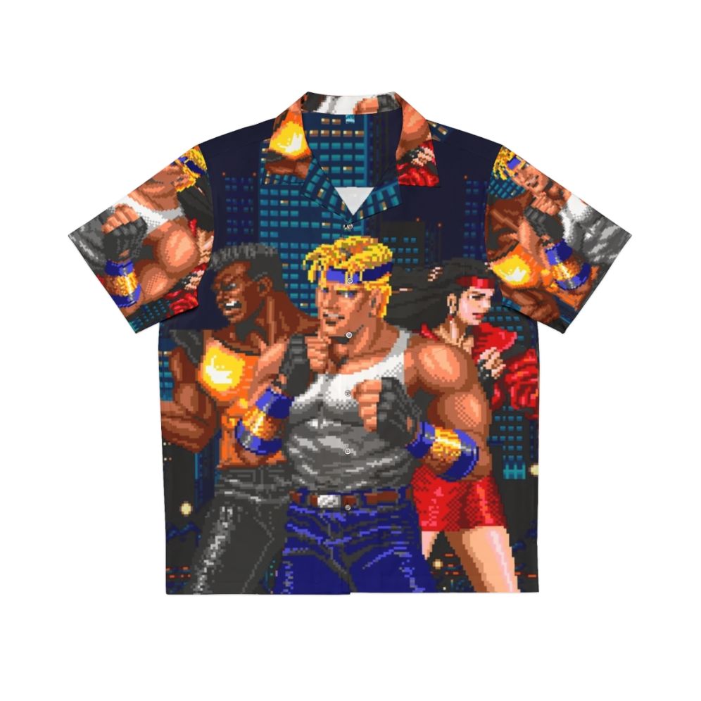Streets of Rage Trio Hawaiian Shirt with Axel, Blaze, and Adam