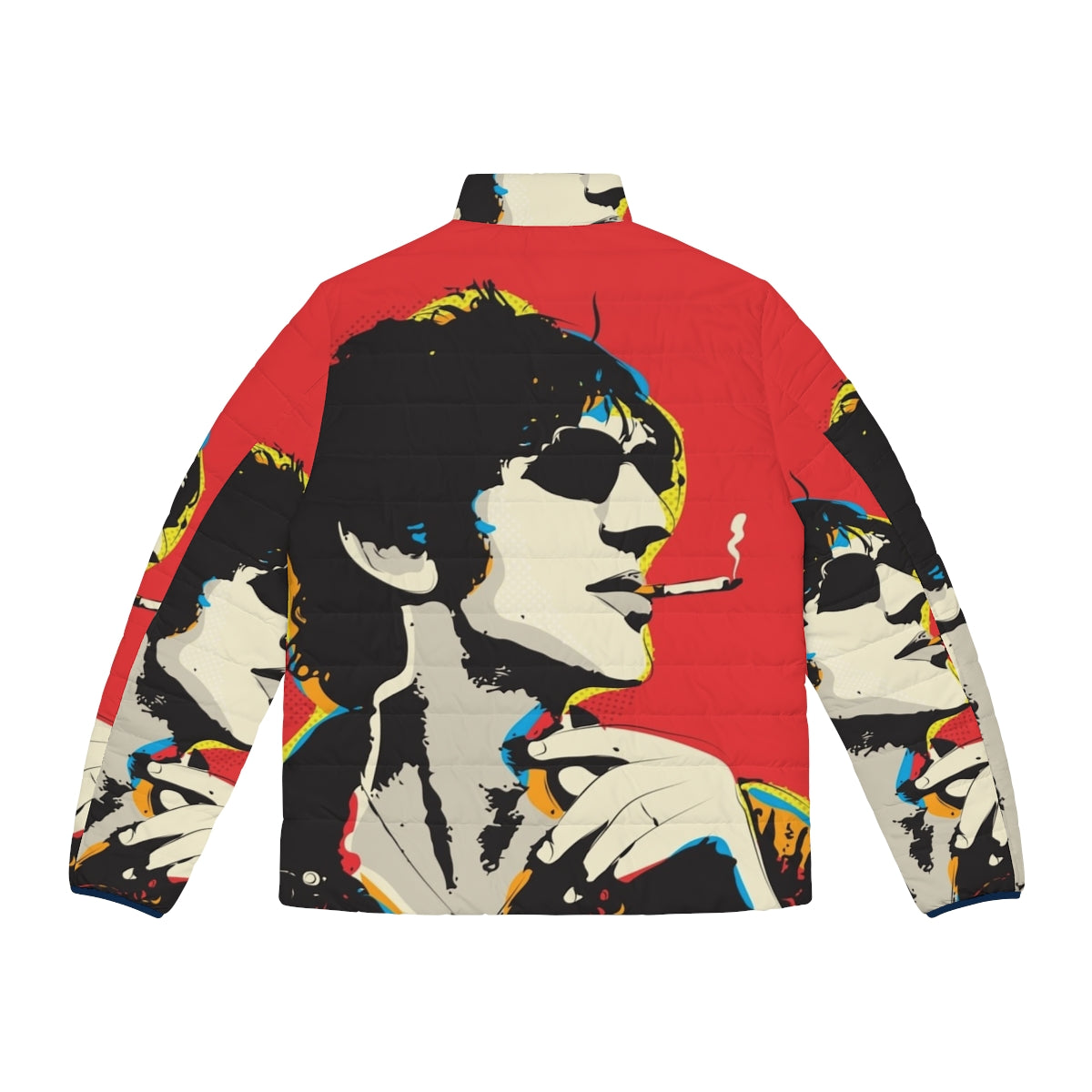 Richard Ashcroft The Verve Pop Art Portrait Puffer Jacket - Back