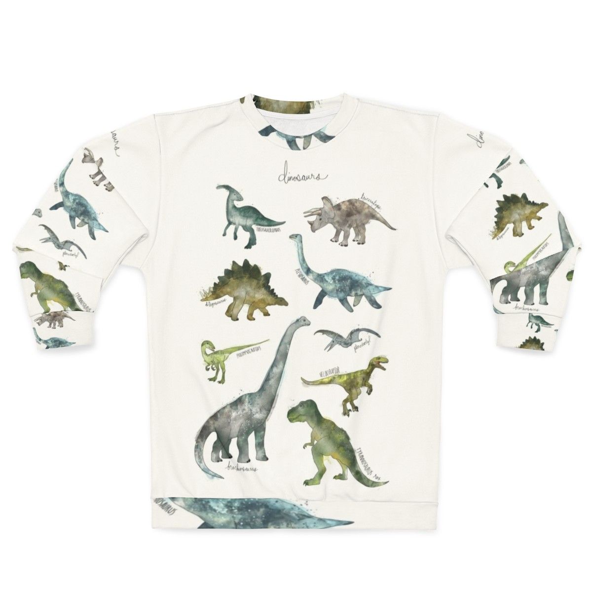 Dinosaur Sweatshirt with Prehistoric Illustrations