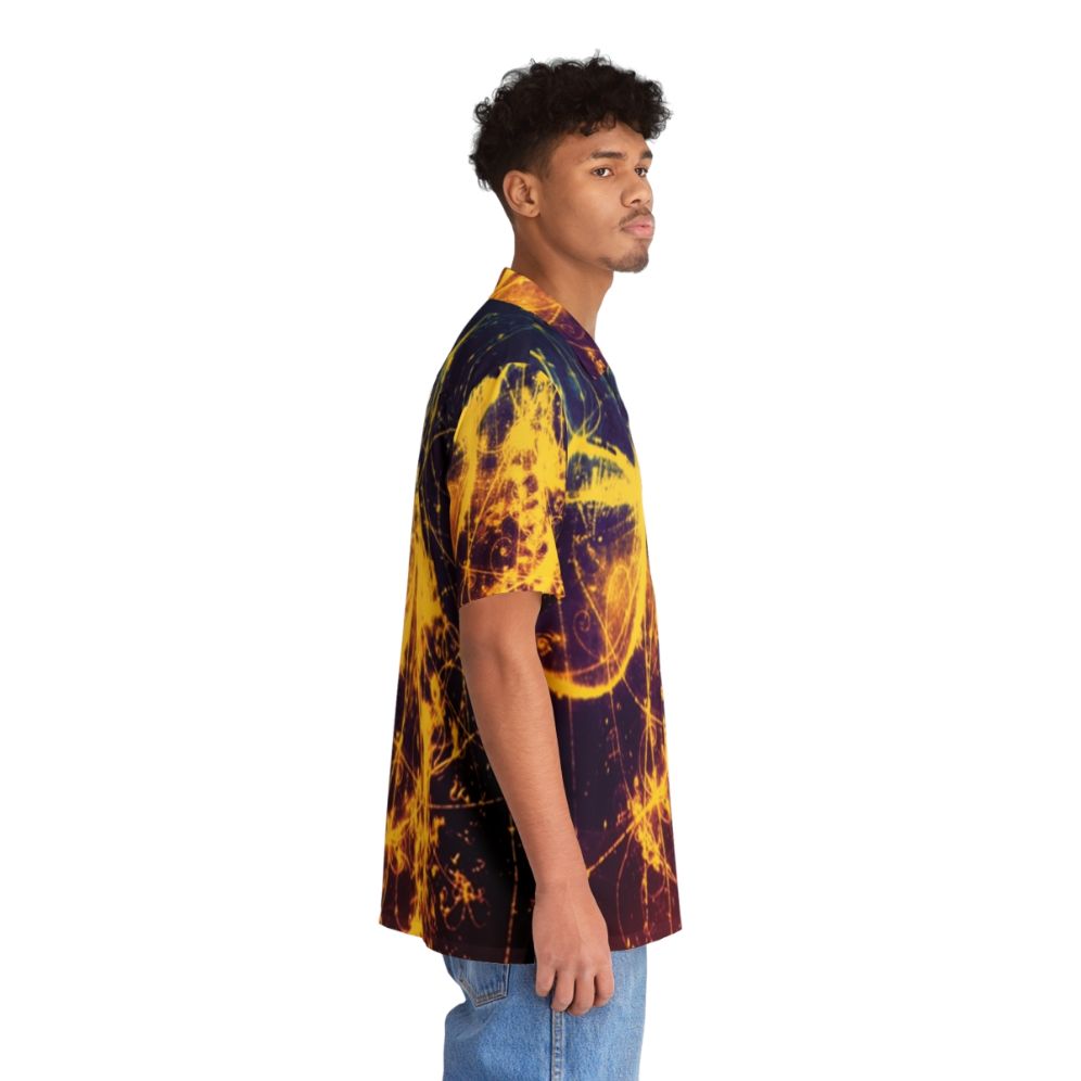 Bubble Chamber Hawaiian Shirt - Particle Physics Inspired Abstract Design - People Pight