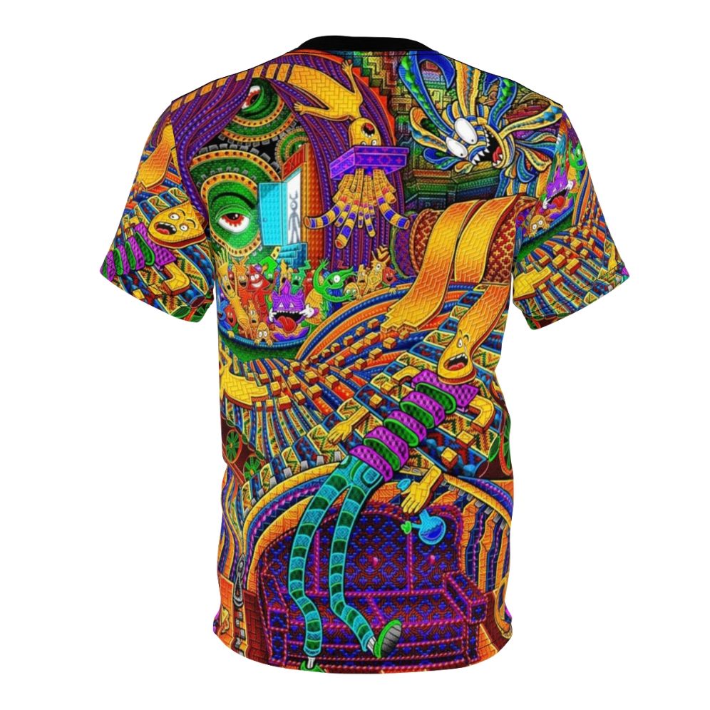 Psychedelic consciousness t-shirt featuring trippy visionary art design - Back