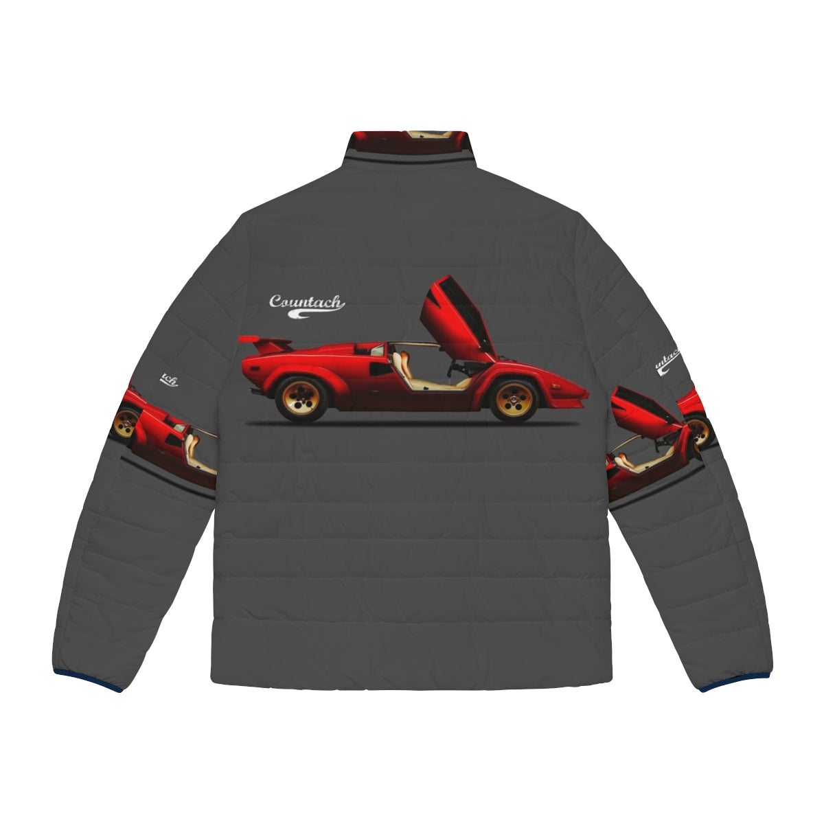 Countach LP500 S Puffer Jacket with classic supercar design - Back