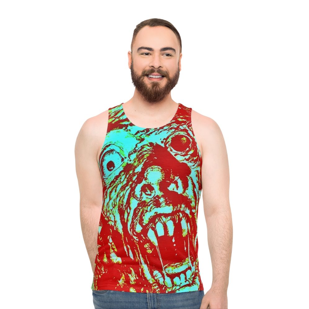 Vintage horror movie unisex tank top - men