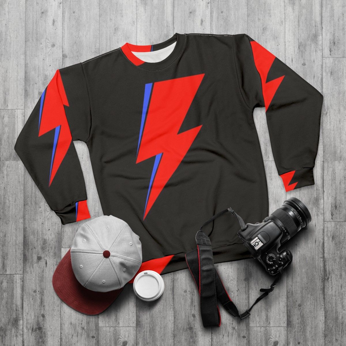 Aladdin Sane David Bowie Sweatshirt - flat lay