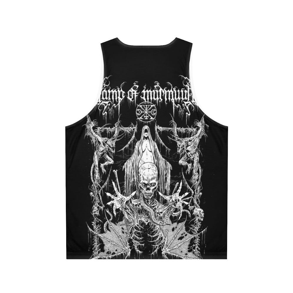 Black metal unisex tank top - Back