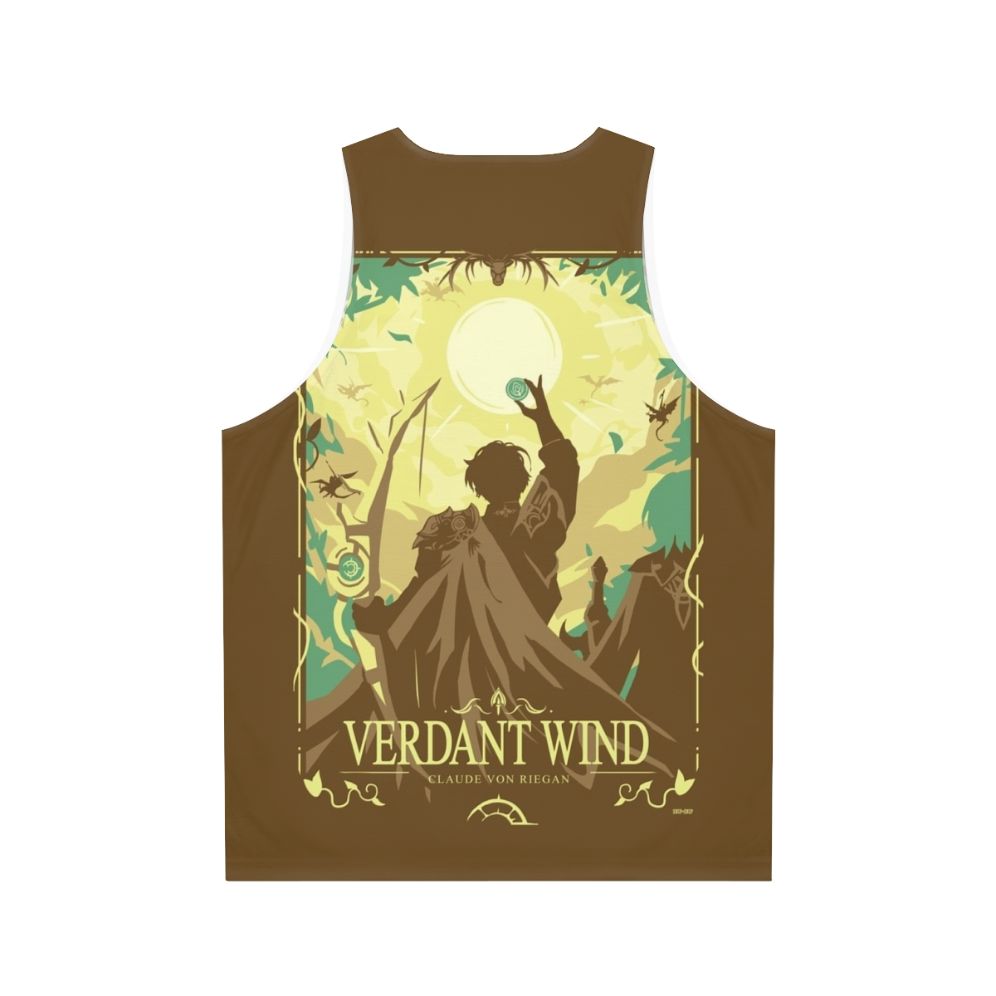 Unisex fire emblem three houses tank top with verdant wind design - Back