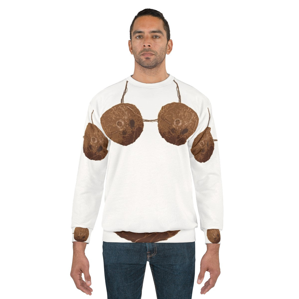 Coconut Bra Sweatshirt for a Fun, Tropical Look - men