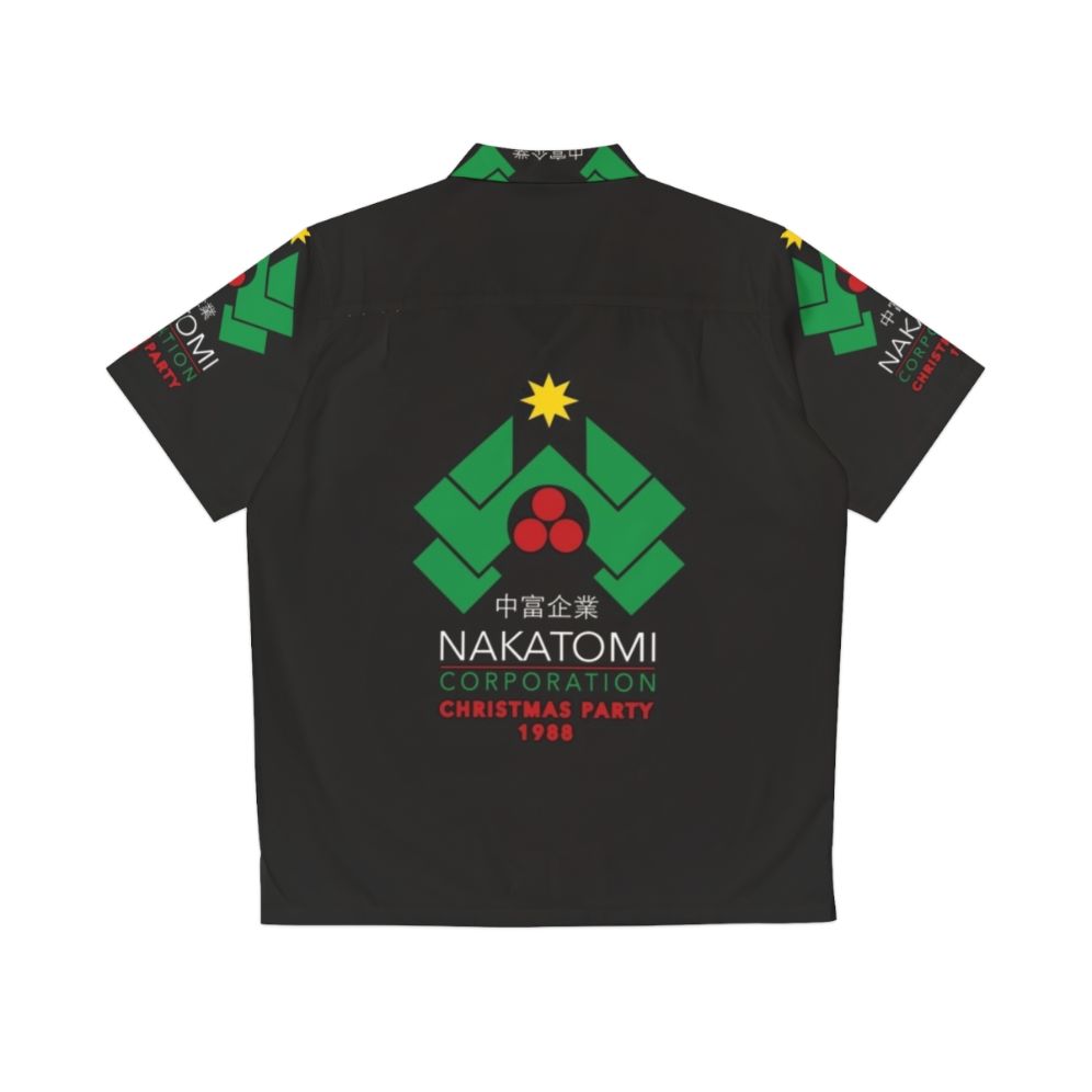 Retro Nakatomi Corporation Christmas Party Hawaiian Shirt with Die Hard (1988) movie references - Back