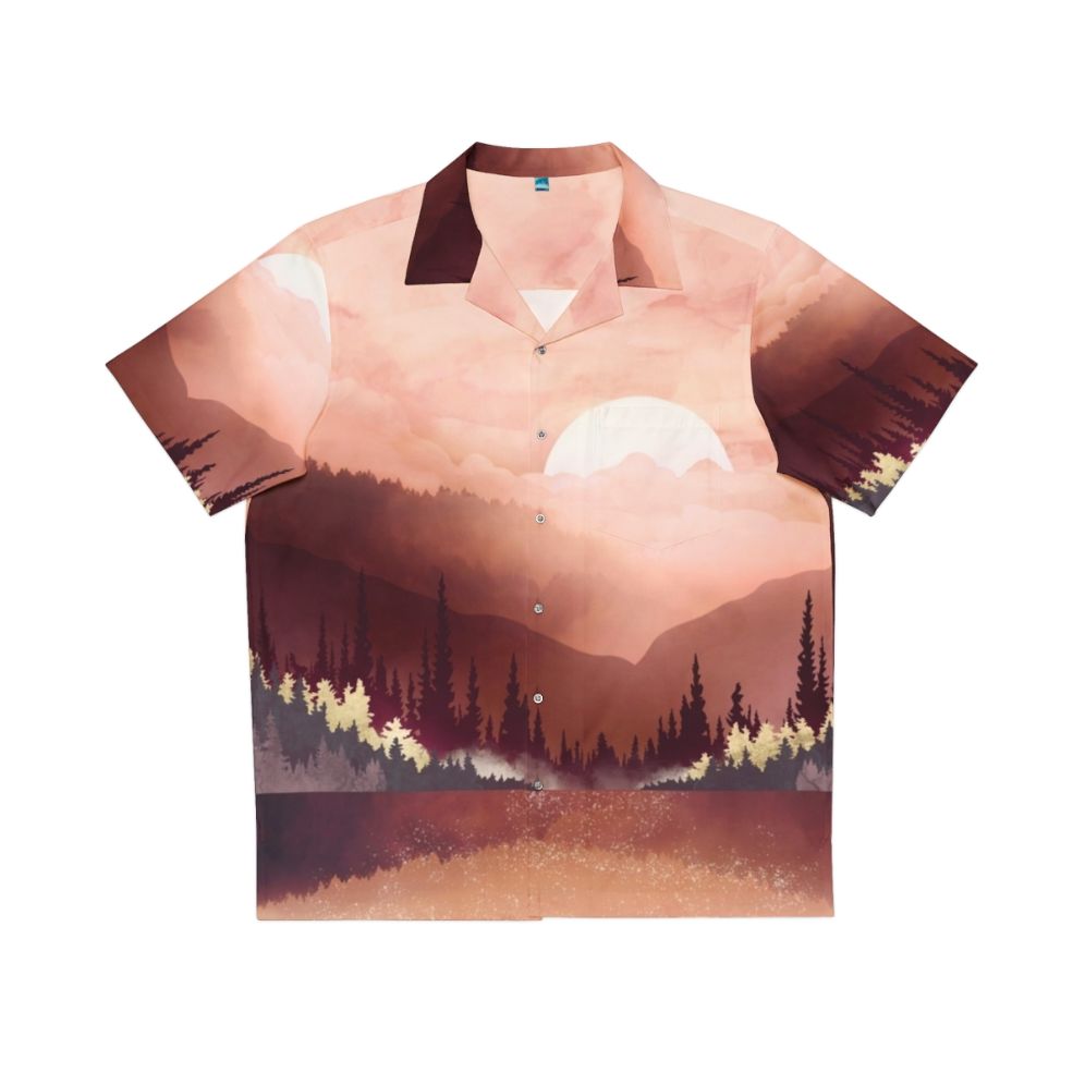 Autumn Reflection Hawaiian Shirt featuring nature inspired landscape design