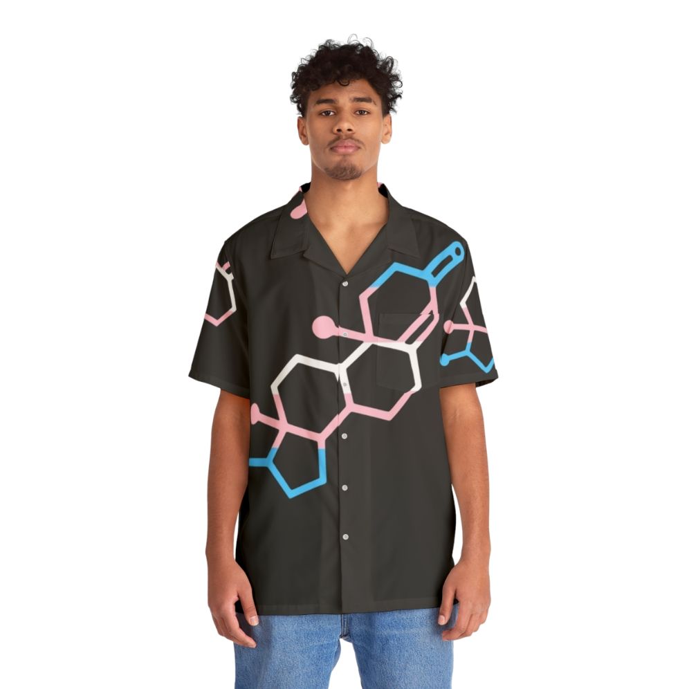 Testosterone Chemical Bond Hawaiian Shirt for LGBTQ+ Pride - People Front