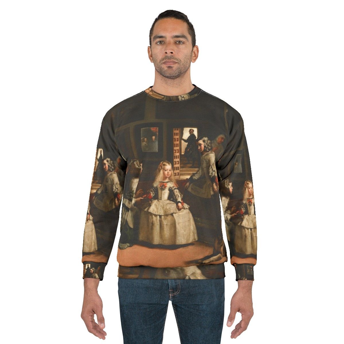 Las Meninas baroque painting reproduction on sweatshirt - men