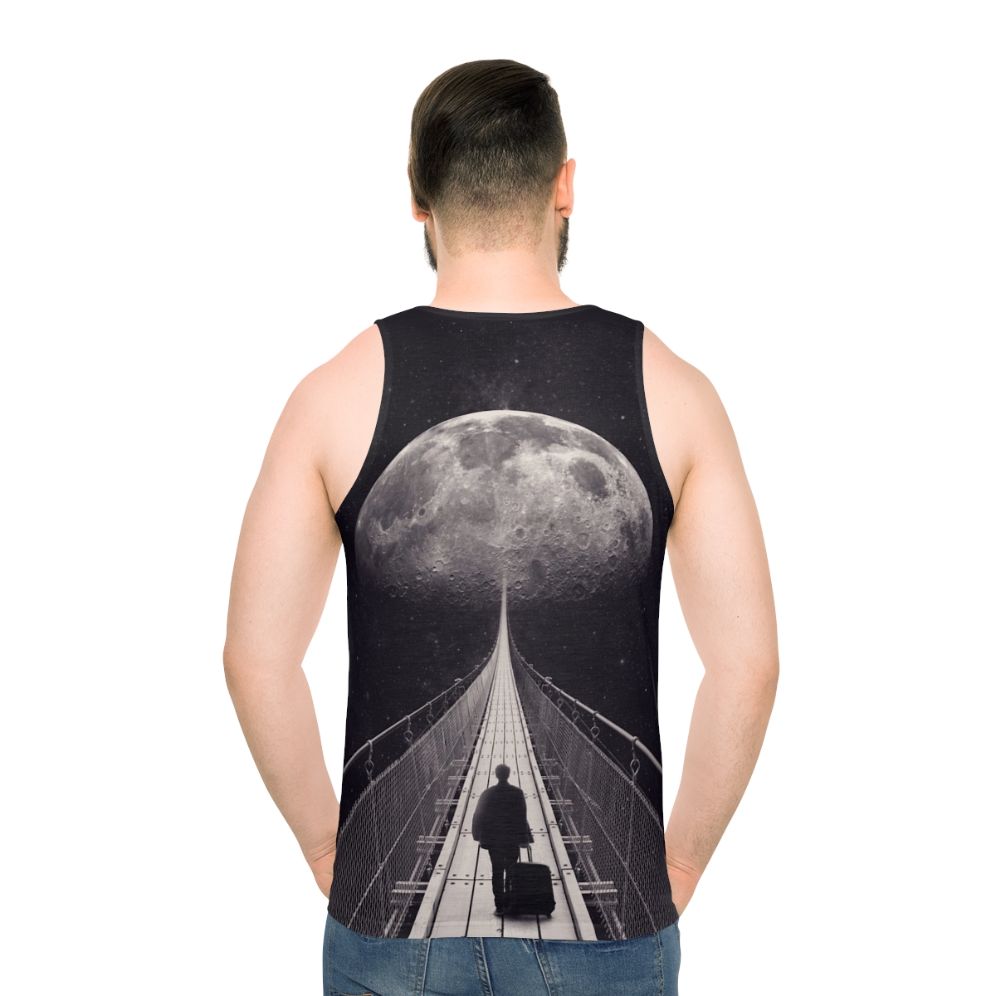 Unisex tank top with a space-inspired design - men back