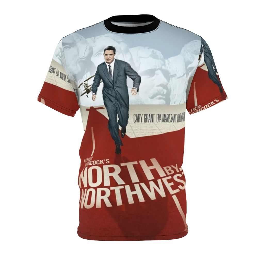 Vintage-style t-shirt design featuring the iconic 1959 film "North by Northwest"