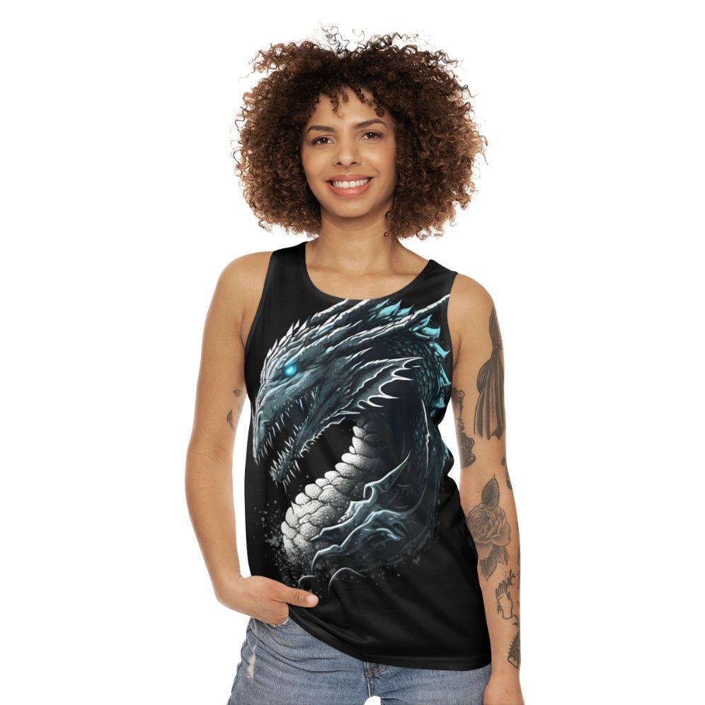 Fantasy dragon unisex tank top - women