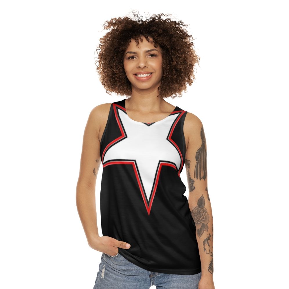 Inverted five-pointed star unisex tank top - women