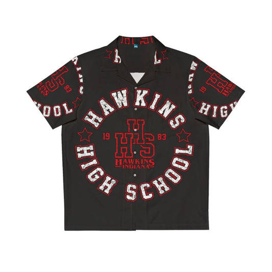 Hawkins High School Hawaiian Shirt with Stranger Things Demogorgon Monster Design