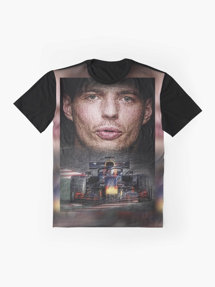 Max Verstappen Formula 1 Racing Graphic T-Shirt - Flat lay