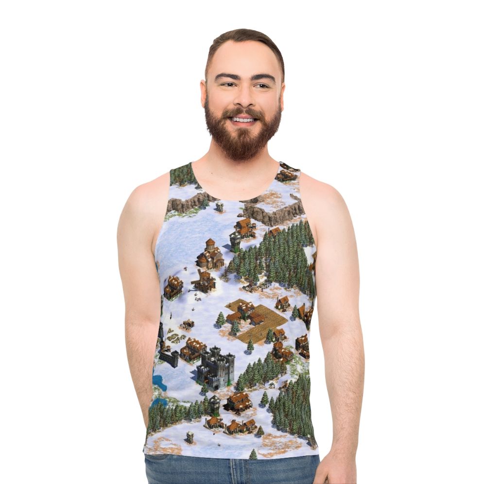 Vintage Age of Empires Snowy Landscape Unisex Tank Top - men