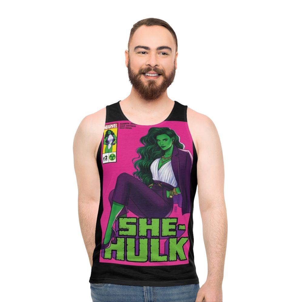 Unisex Green Monster Action Tank Top - men