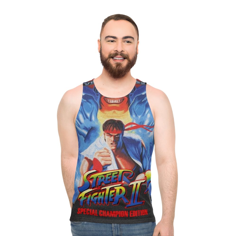 Street Fighter II Retro Unisex Tank Top - men