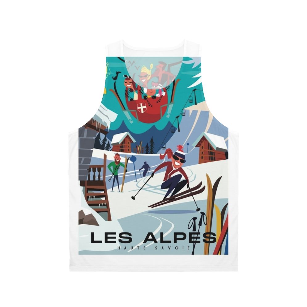 Les Alpes Ski Poster Unisex Tank Top