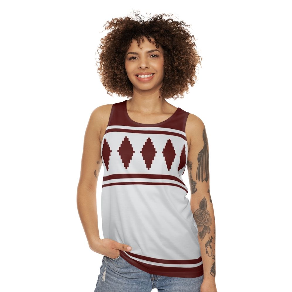 Unisex tank top with traditional Finnish Jussipaita pattern - women