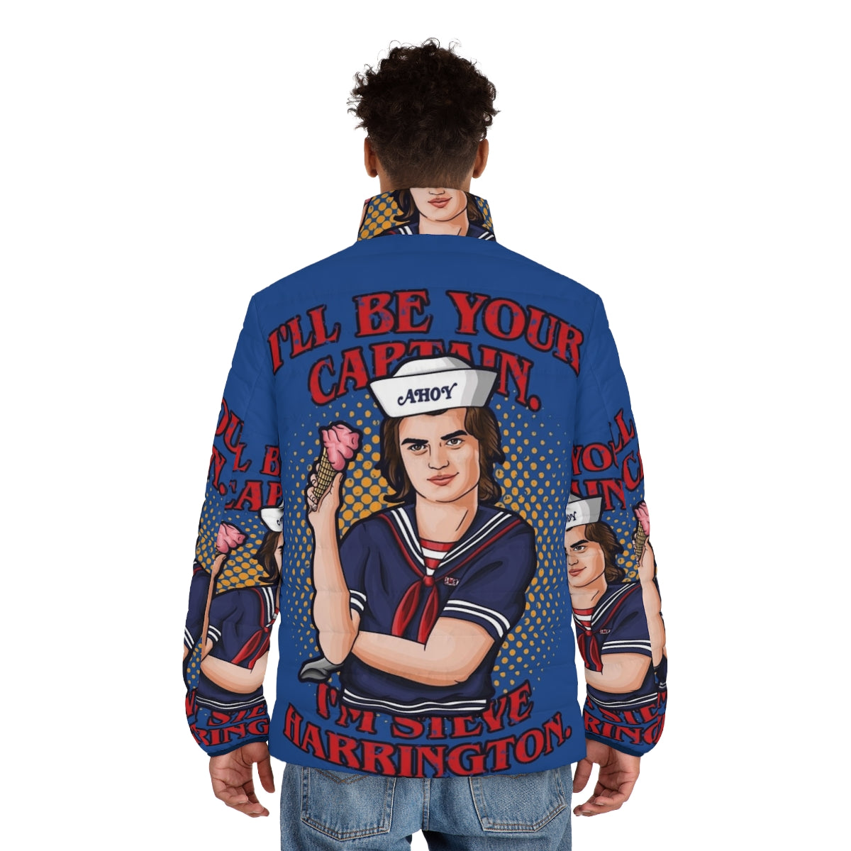 Steve Harrington Puffer Jacket from Stranger Things Netflix Series - men back