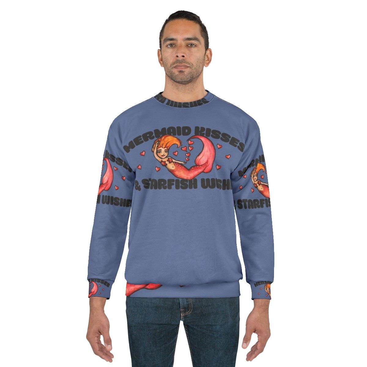 Mermaid Kisses and Starfish Wishes Crewneck Sweatshirt - men