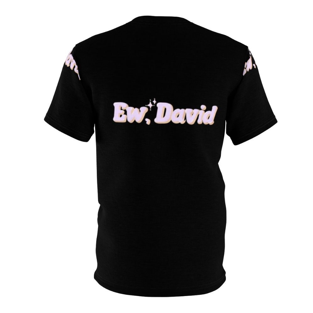 "Eww David" Schitt's Creek inspired all-over print t-shirt with sparkly design - Back