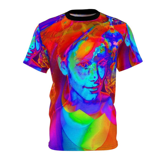 Captivating psychedelic and surreal artwork on a t-shirt