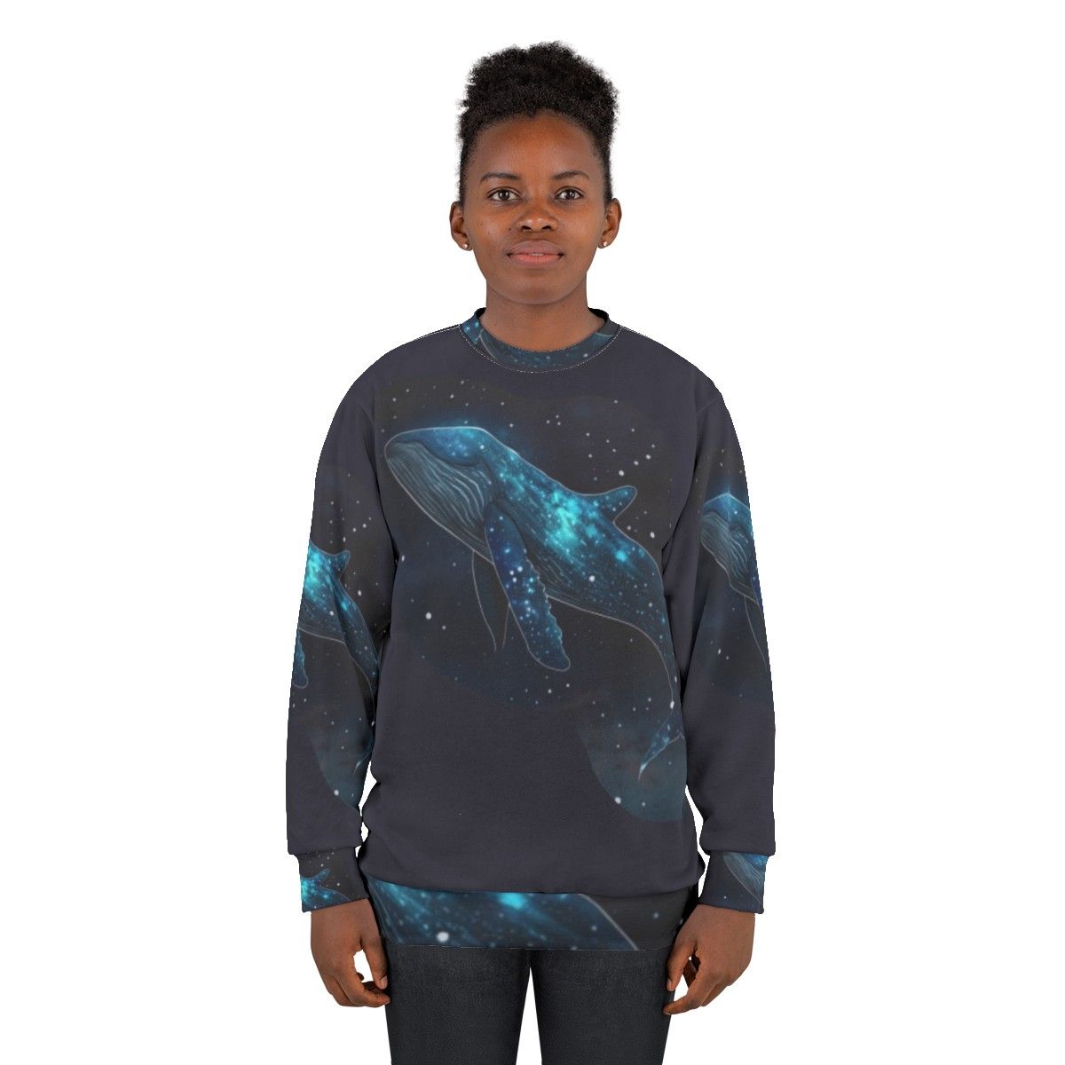 Mythical sea creatures sweatshirt featuring enchanting fantasy beasts - women