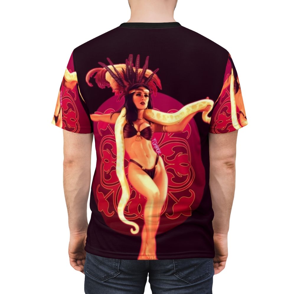 Artistic portrait t-shirt design inspired by the cult classic film From Dusk Till Dawn - men back