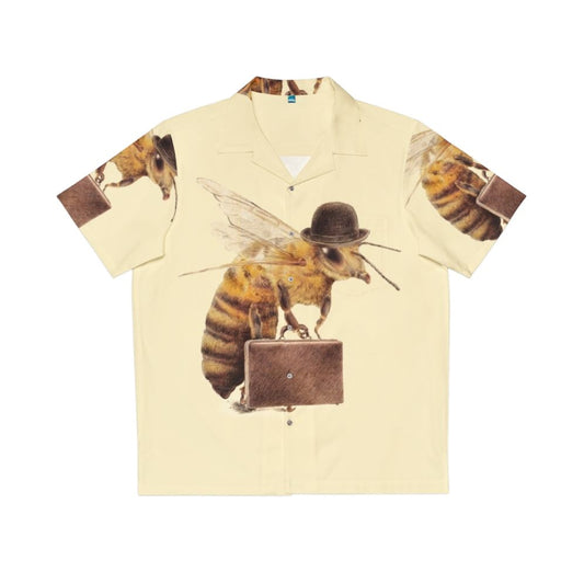 Worker Bee Hawaiian Shirt with Graphic Illustration