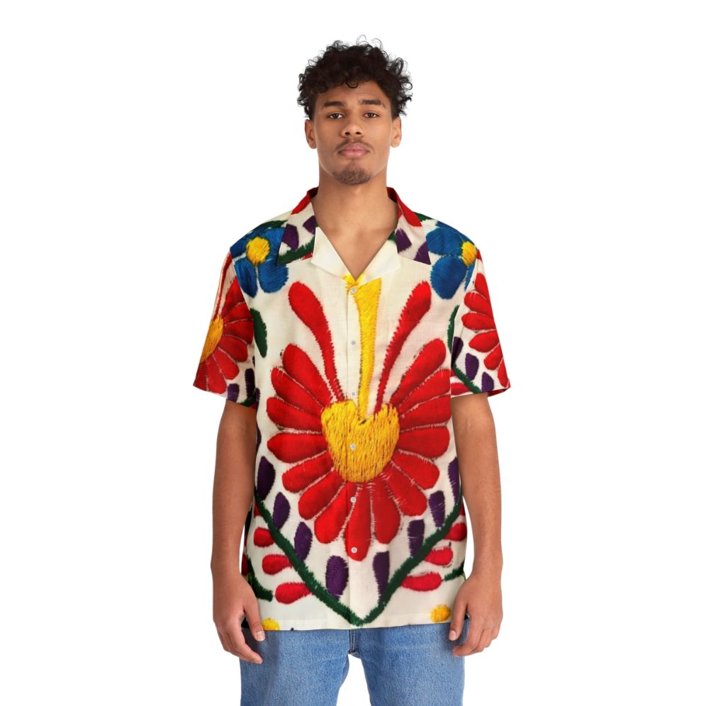 Mexican Flowers Hawaiian Shirt - People Front