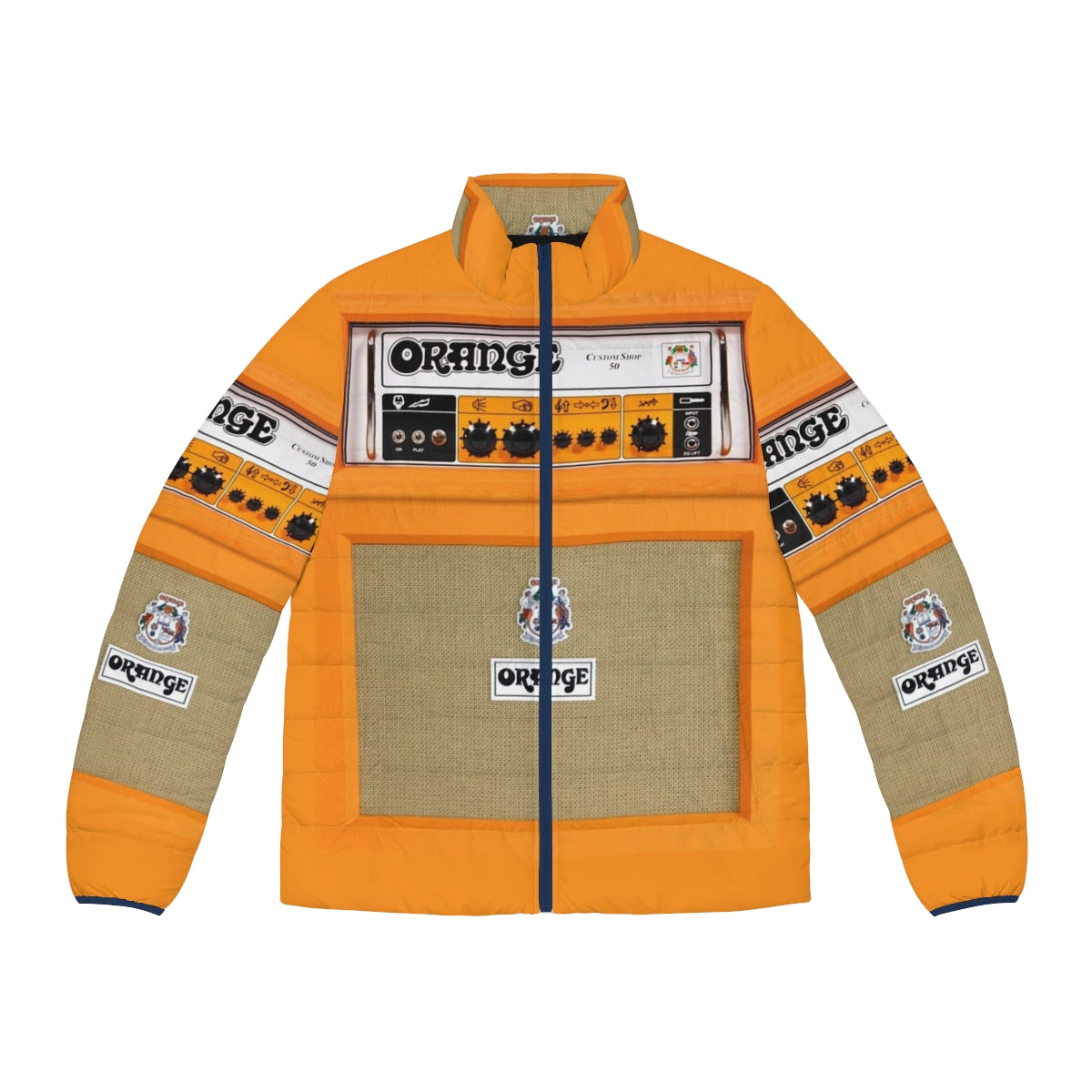 Orange Amp Amplifier Retro Puffer Jacket