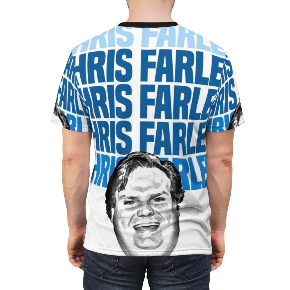 Nostalgic 90s graphic t-shirt featuring a sketched image of comedian Chris Farley - men back