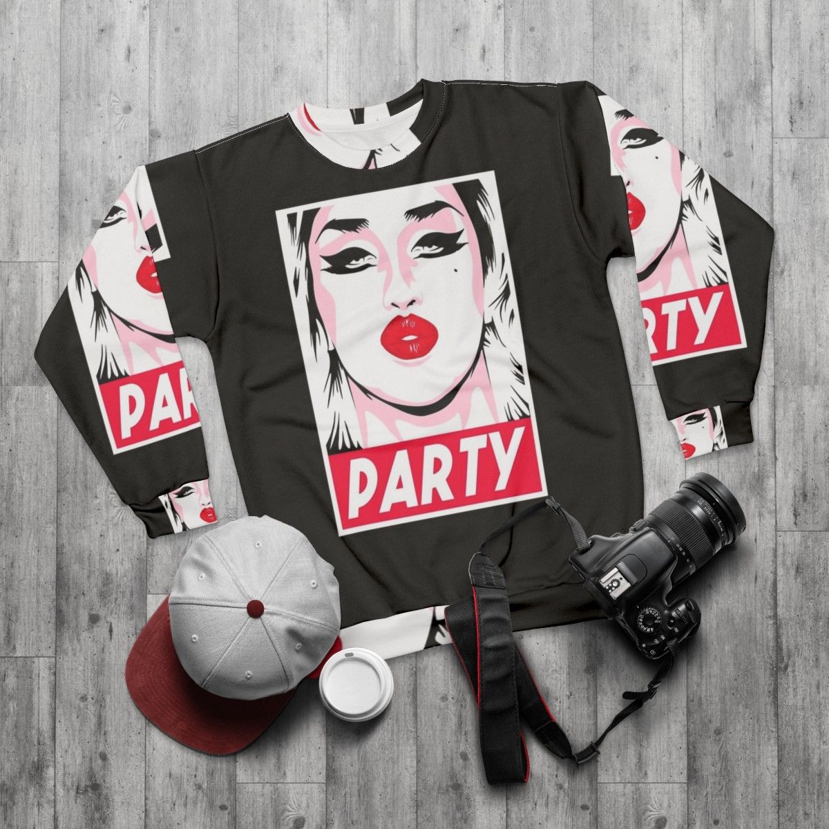 Adore Delano Drag Queen Sweatshirt - flat lay