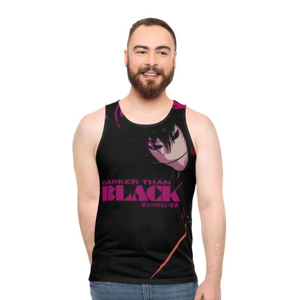 Darker Than Black Black Reaper Unisex Tank Top - men