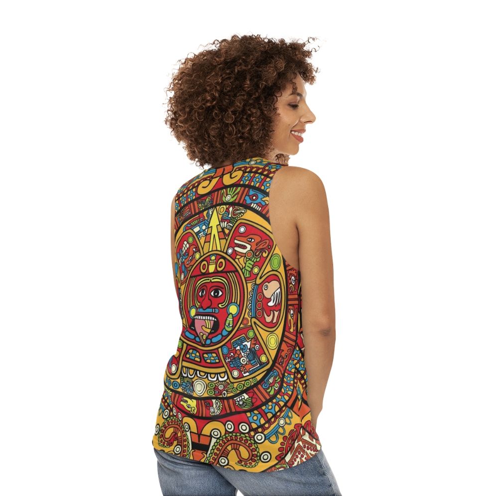 Mayan calendar unisex tank top - women back