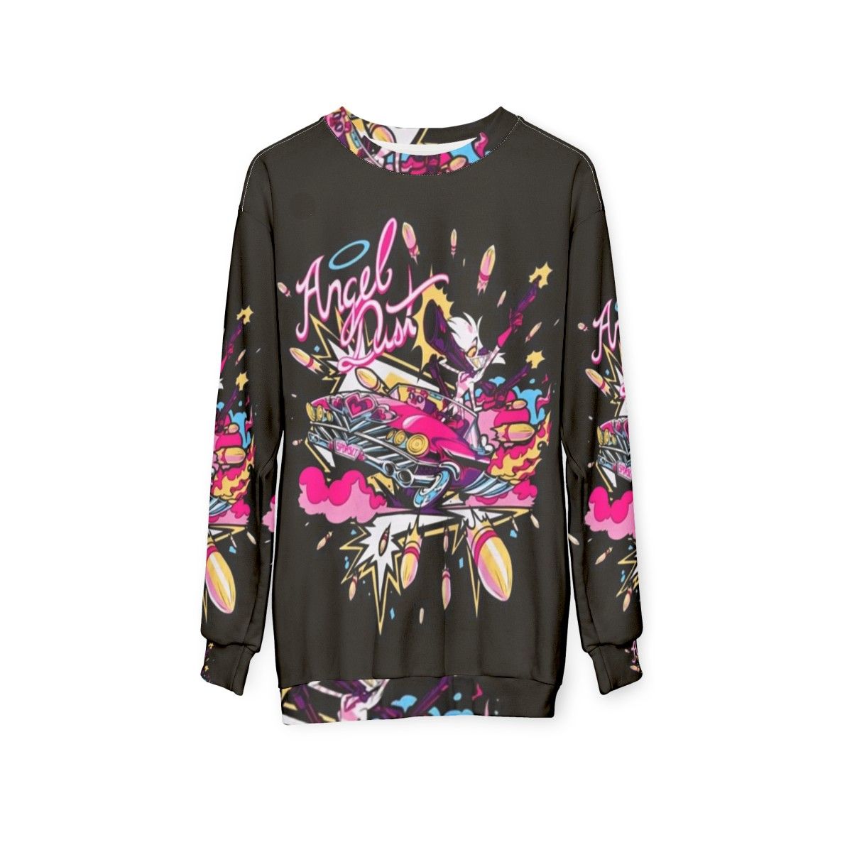 Hazbin Hotel Angel Dust Inspired Sweatshirt - hanging